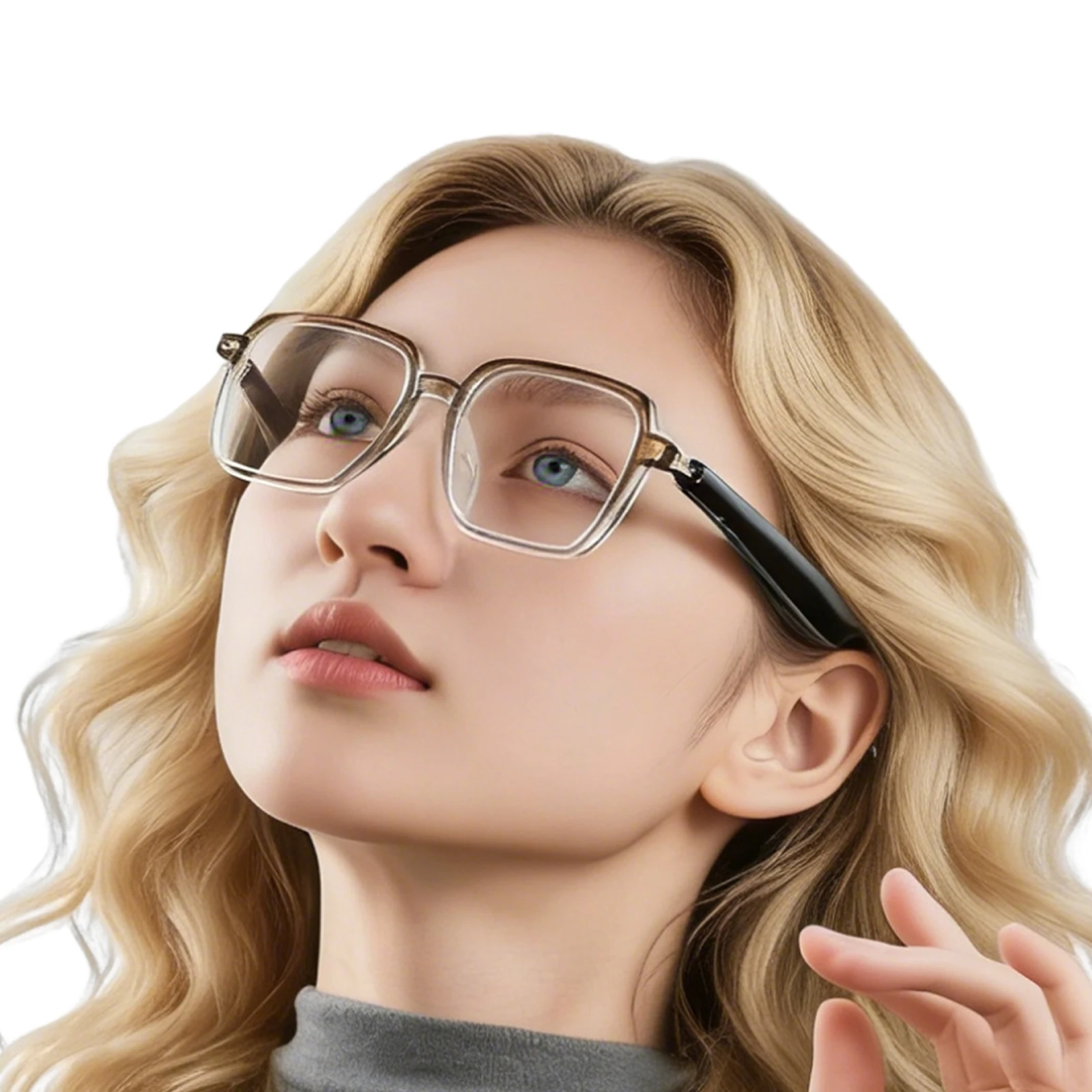 

BT6.0 AI Lightweight Headphones Glasses 156 Languages HiFi Stereo Headset Eyeglass Type-C Charging for Business Travel Meeting