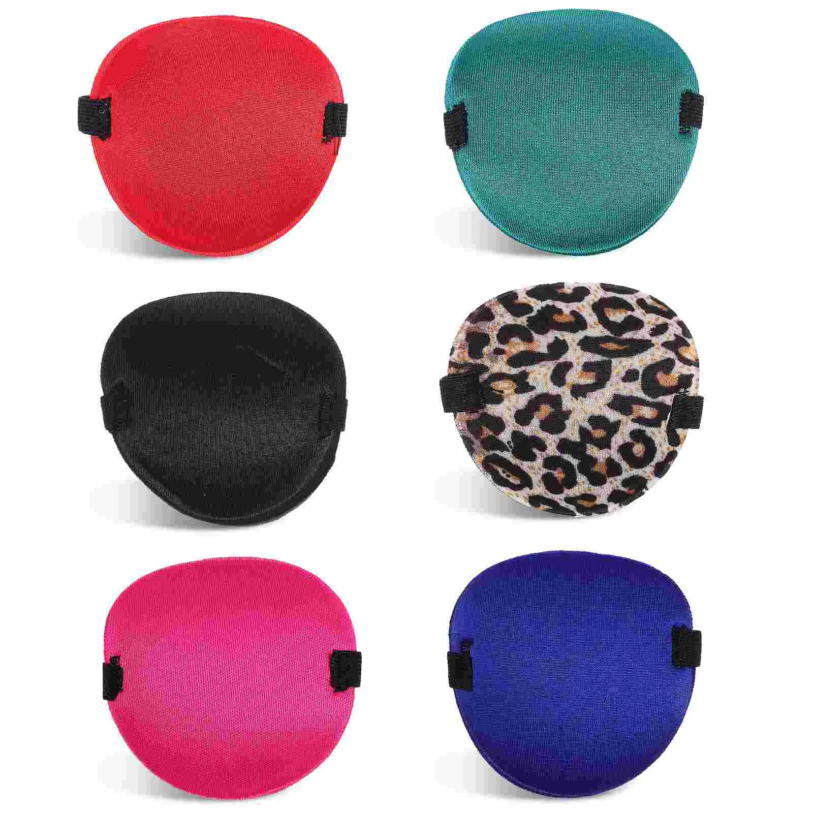 

6 Pcs Adjustable Soft Eye Mask Pirate Party Costume Props Stickers Medical Patches Single for Adult Kids Men