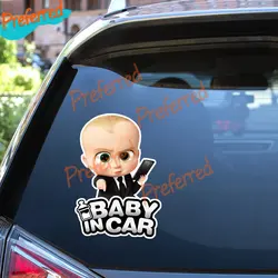 Decalcomania di alta qualità Kid Children Boy on Board Baby In Car Cartoon Funny Die-Cut Stickers Girl on Board paraurti lunotto posteriore