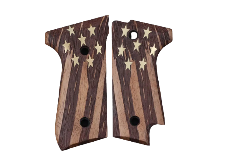 

KSD Brand Beretta 92S Compatible Walnut Grips American Flag