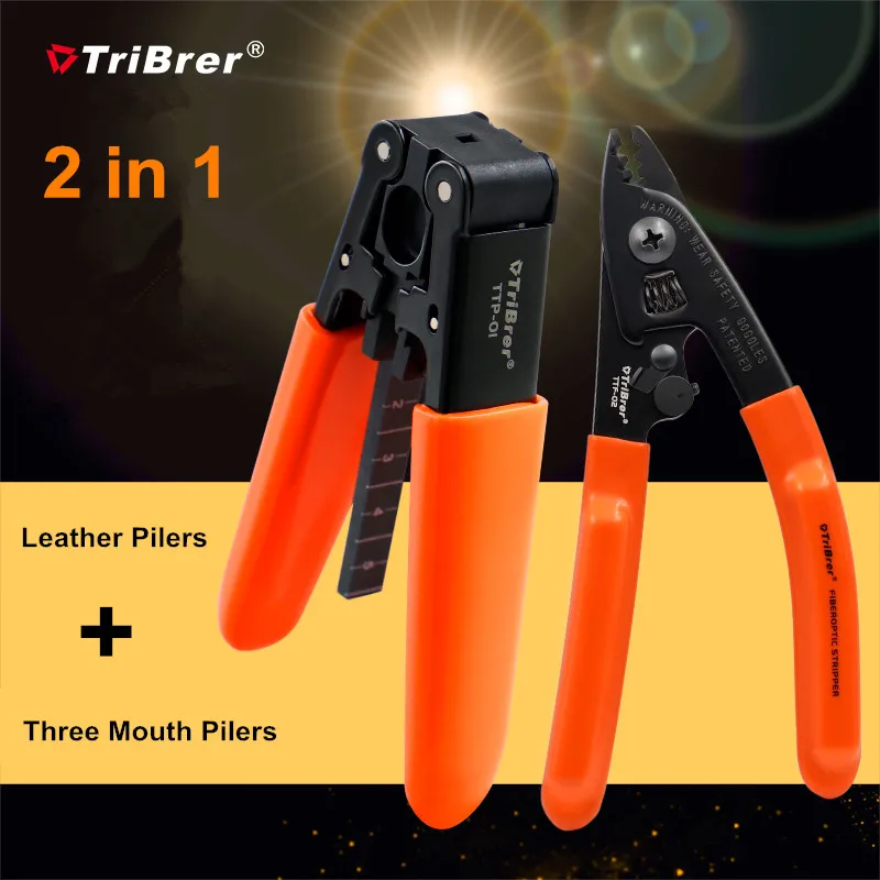 

2 IN 1 TriBrer TTP-01 fiber cable stripping pliers TTF-01 Dual-port stripper TTF-02 3 mouth strippers