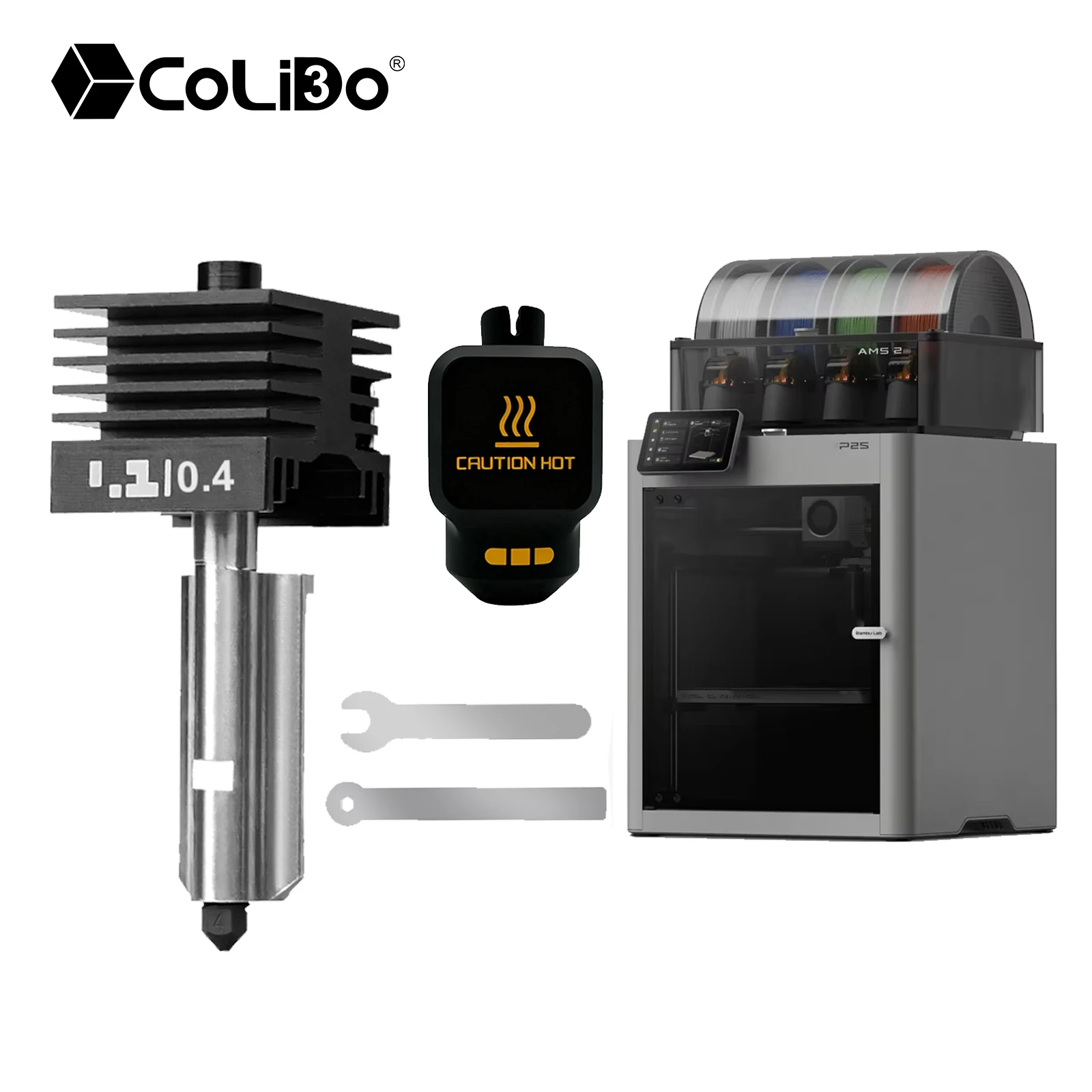 

Комплект для модернизации хотэнда Bambu Lab P2S: сопло из закаленной стали 0,4 мм для 3D-принтеров Bambu Lab A1/A1 Mini/H2S/H2D/H2C, аксессуары