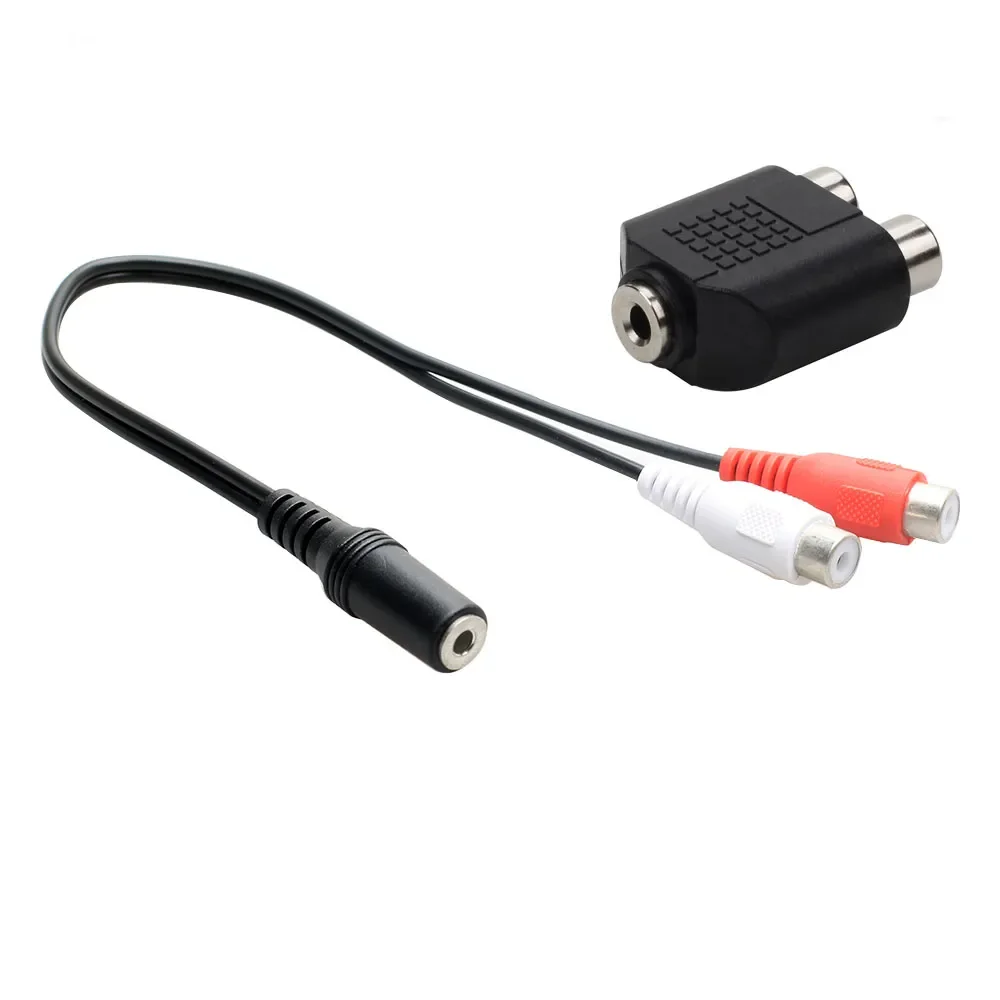 Uniwersalny kabel RCA Jack 3.5mm stereofoniczny kabel Audio do gniazda 2RCA kobiecy męski do słuchawek 3.5 Adapter AUX Y dla DVD Amplifi