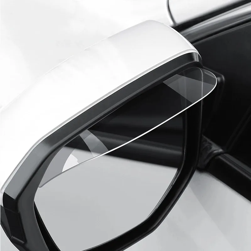 Car Rearview Mirror Rain Visor Mirror Rain Guard Soft PVC Waterproof Anti Fog Snow Universal Fit Car SUV Exterior Accessories