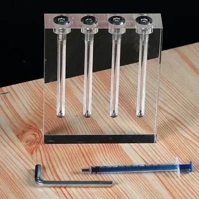 자동차 오일 비교기, 아크릴 유리 데모 랙, 뒤집기 가능, 오일 점도 테스트 도구