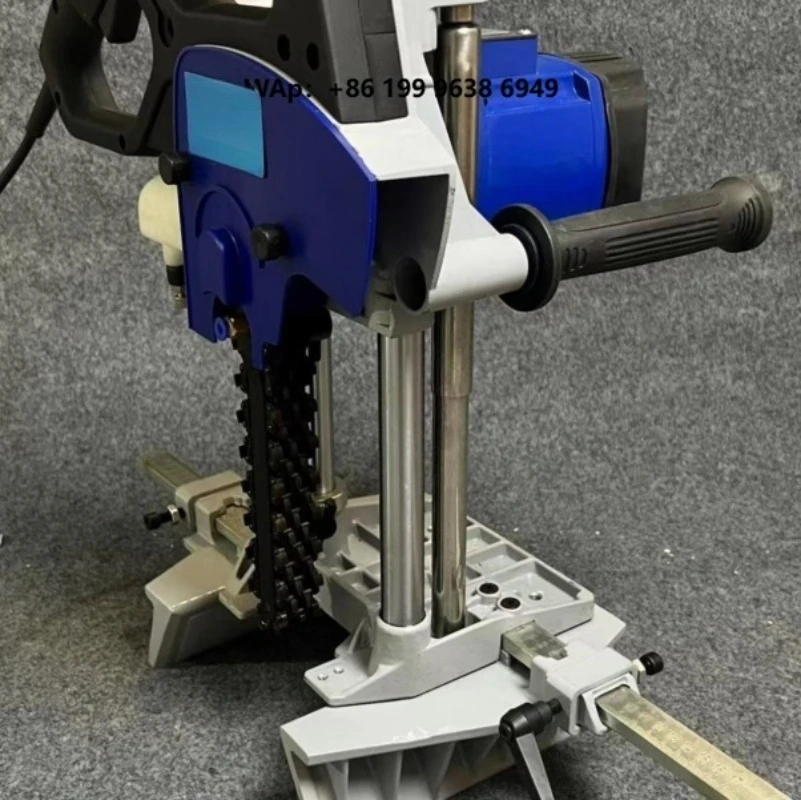Portable Automatic Chain Mortising Machine Woodworking Tenon Mortise Square Hole Drill Wood Boring Log Cabin Barn Fence 2500W