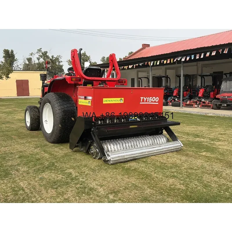 Wmwmnu for Traction Seeder Tow Behind Turf Overseeder with Slit Discs and Depth Control for Sports Fields Deposit