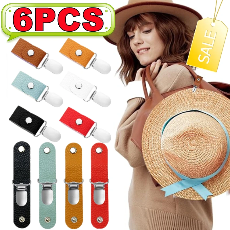

1-6PCS Hat Clip for Traveling Hanging on Bag Handbag Backpack Luggage for Kids Adults Outdoor Travel Beach Bag Parts Accessories