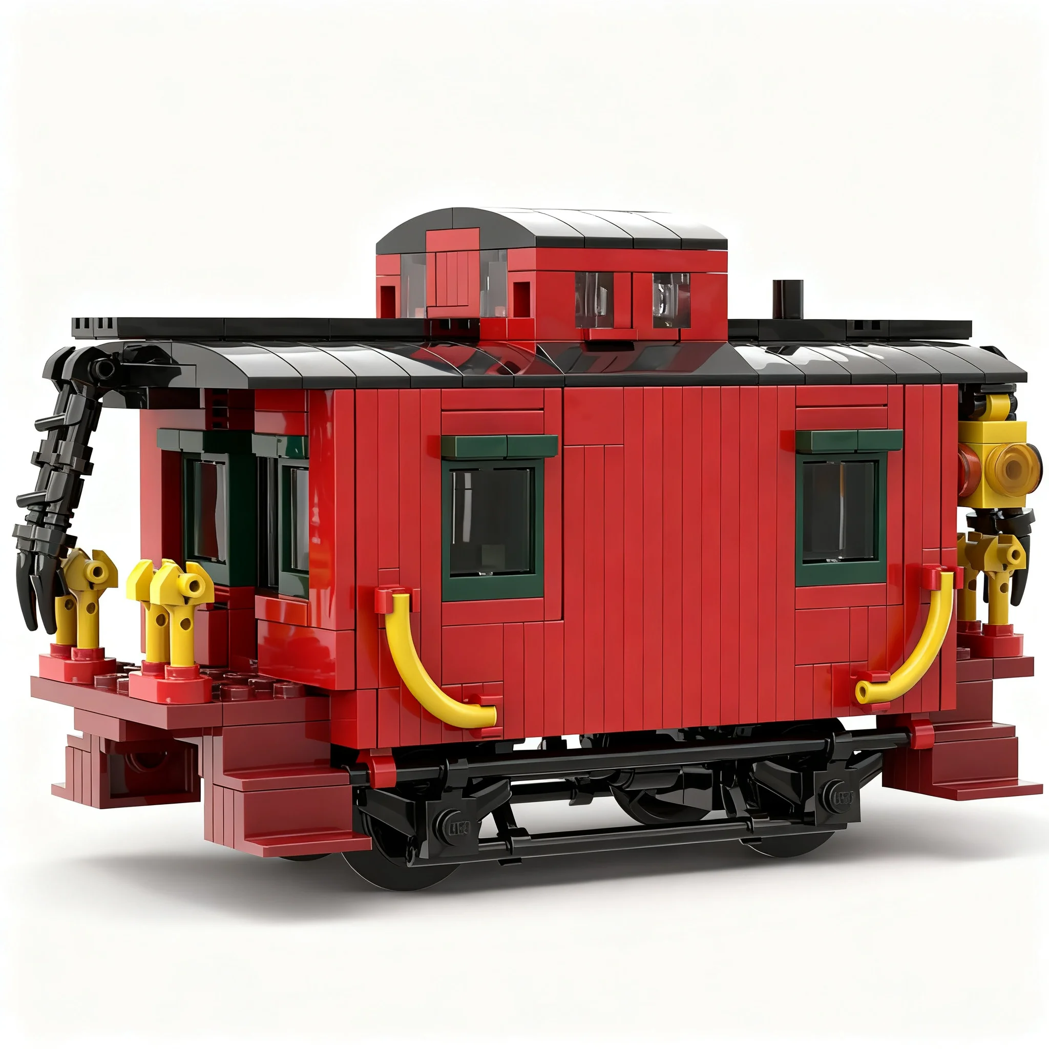 489pcs MOC Train 1 48 Baltimore Ohio Bobber Caboose I-11 Model Toys Building Blocks Construction Christmas Gift Birthday Display