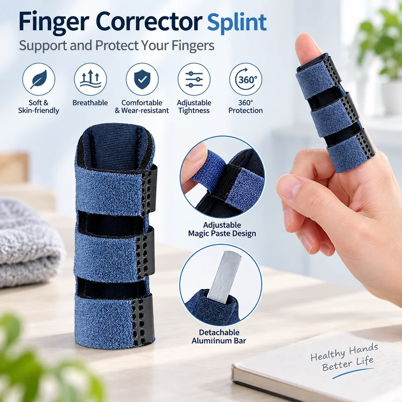 1PC Trigger Finger Splint Adjustable Finger Brace Support For  Dislocation Fracture Straighten Corrector Protector Finger