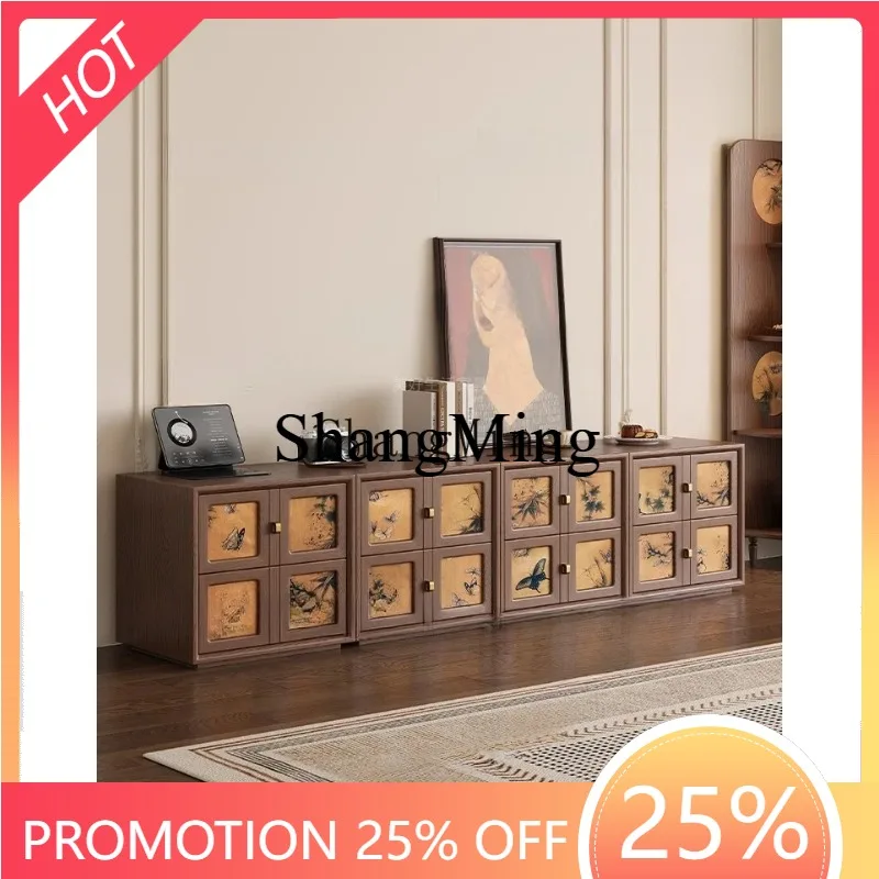 FG good-looking style black chest cabinet living room wall locker bedroom wall locker