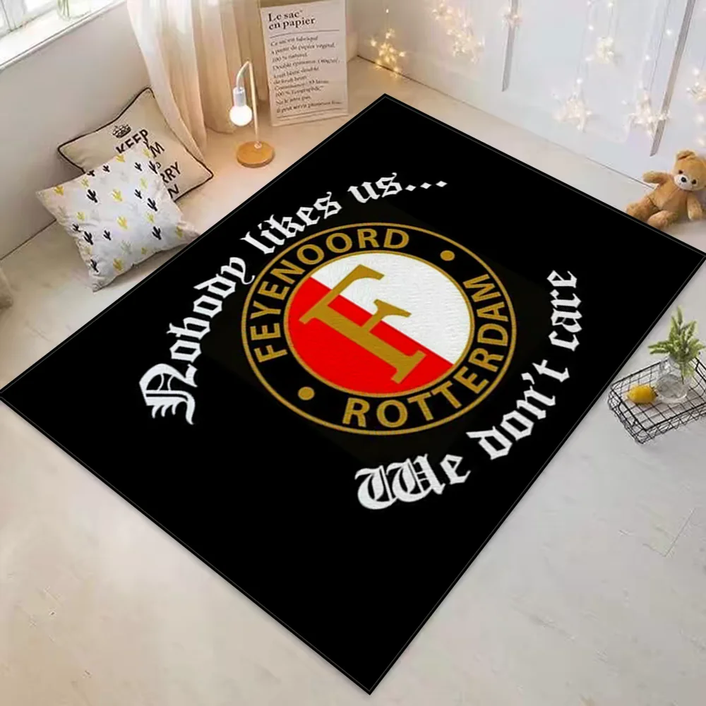 F-Feyenoord Doormat Front Door Washable Non-slip Kitchen Rug House Entrance Mat Rugs Balcony Bathroom Foot Mat Floor Mats Carpet