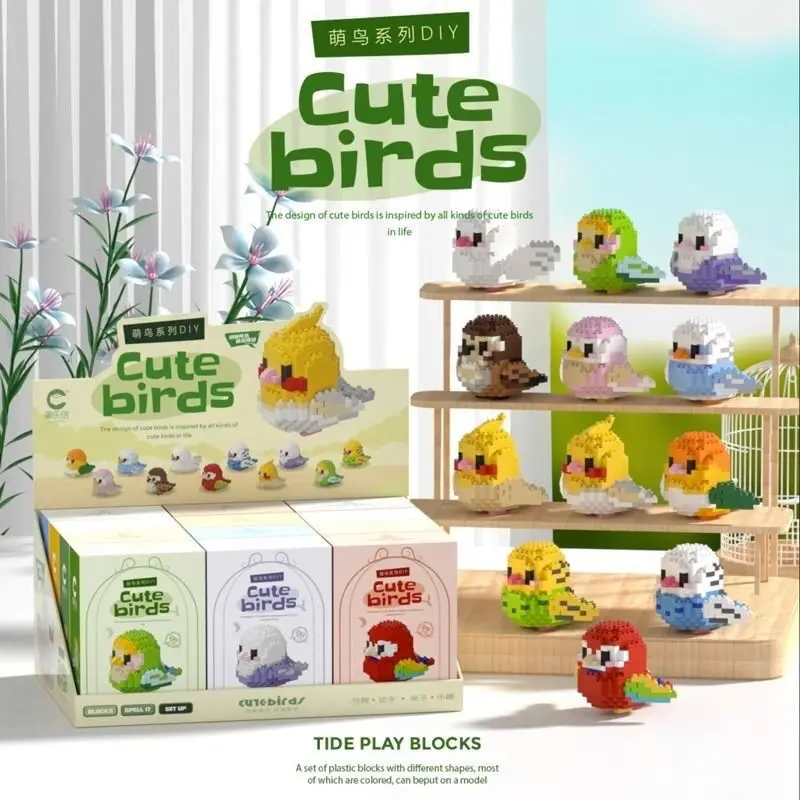 

Parrot MOC Assembly Building Blocks Set Small Particle Bricks Collection Fun Decoration Educational Holiday Gift For Childrens