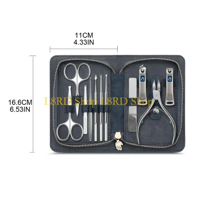 L8RD Bộ Dụng Cụ Làm Móng Tay Bộ Móng Chân Bấm Móng Tay Thép Không Gỉ Dụng Cụ Cắt Móng Tay Chuyên Nghiệp Với Du Lịch Cho Bộ Ốp