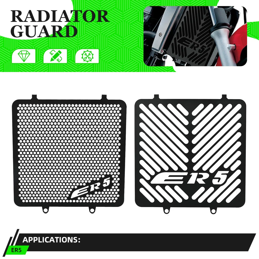

For Kawasaki ER5 ER-5 1997-1998-1999-2000-2001-2002-2003-2004-2005-2006 Motorcycle Radiator Protection Guard Grille Cover ER5