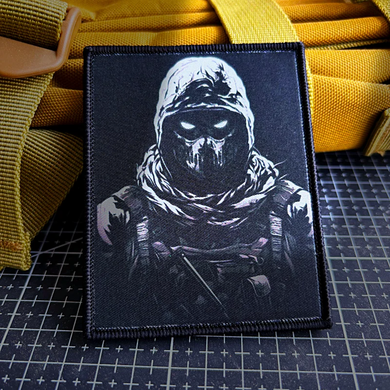 Dark Warrior Tactical Patch Ranger Soldier Morale Badge Printing Hook and Loop Military Armband Backpack Sticker Appliques