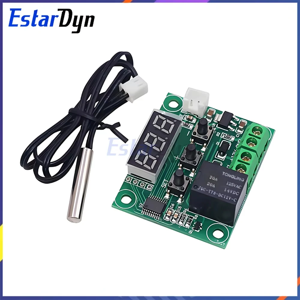 W1209 Digital Thermostat, 12V DC Temperature Controller Switch w/ Blue Red Light for Aquarium Homebrew Incubator