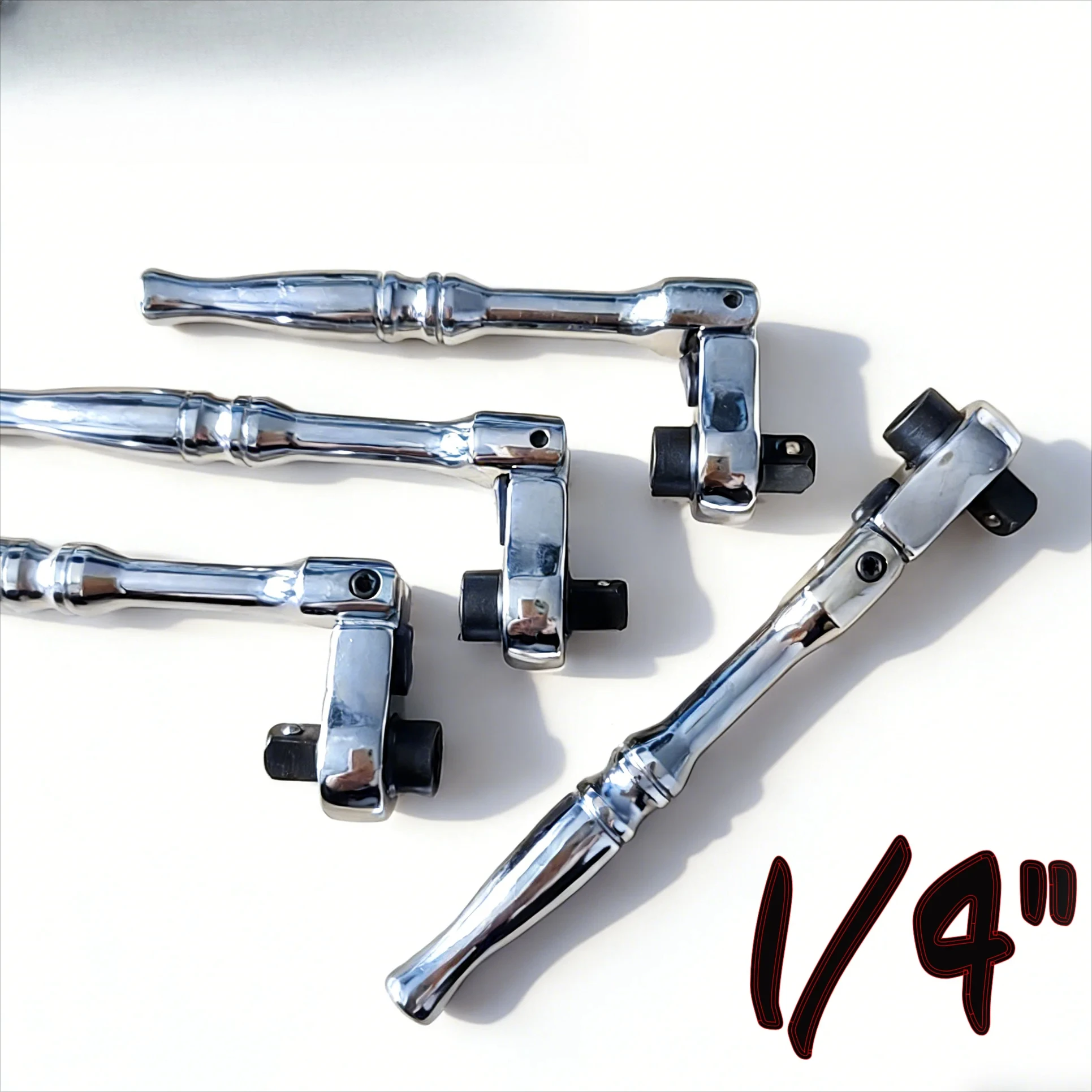 1/4 Ratchet Wrench, 2 In 1 Mini Ratchet - Socket And Bit Ratchet, 72 Teeth Reversible, 1/4 Ratchet Bent