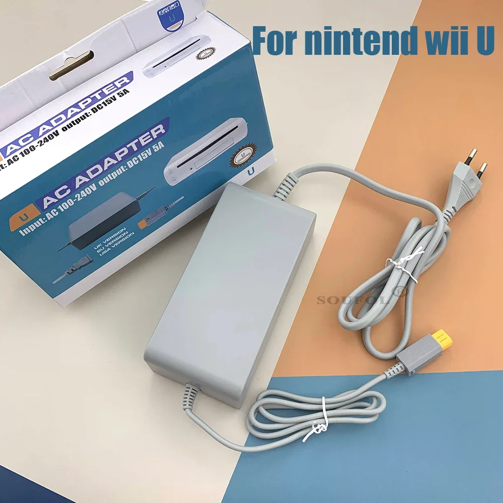 Dropshipping AC Adapter Power Supply Wall Charger Cord Cable For Nintendo Wii U Console Accessories EU/US Plug