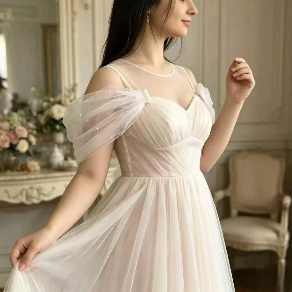 With Pearls Bridal Sleeves Multiple Colors Wedding Dress Off Shoulder Sleeves Solid Color Detachable Shoulder Straps Wedding