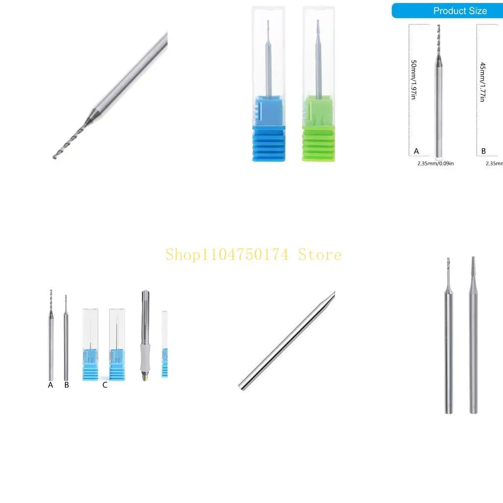 Reverse Helical Threaded Screw Extractor Drill Bit With 2.35mm Shank For Precise Rotating Tool Stripped Fastener Removal Top