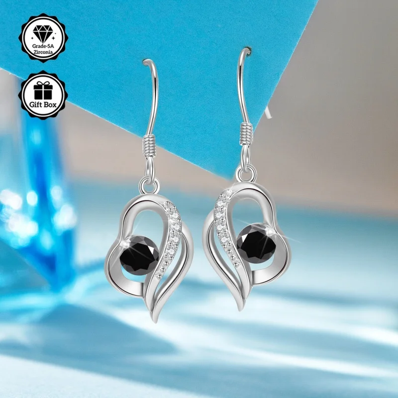 

LAMVOICE / zirconia S925 sterling silver hook earring,jewelry for women/christmas gift for high quality jewelry earrings with