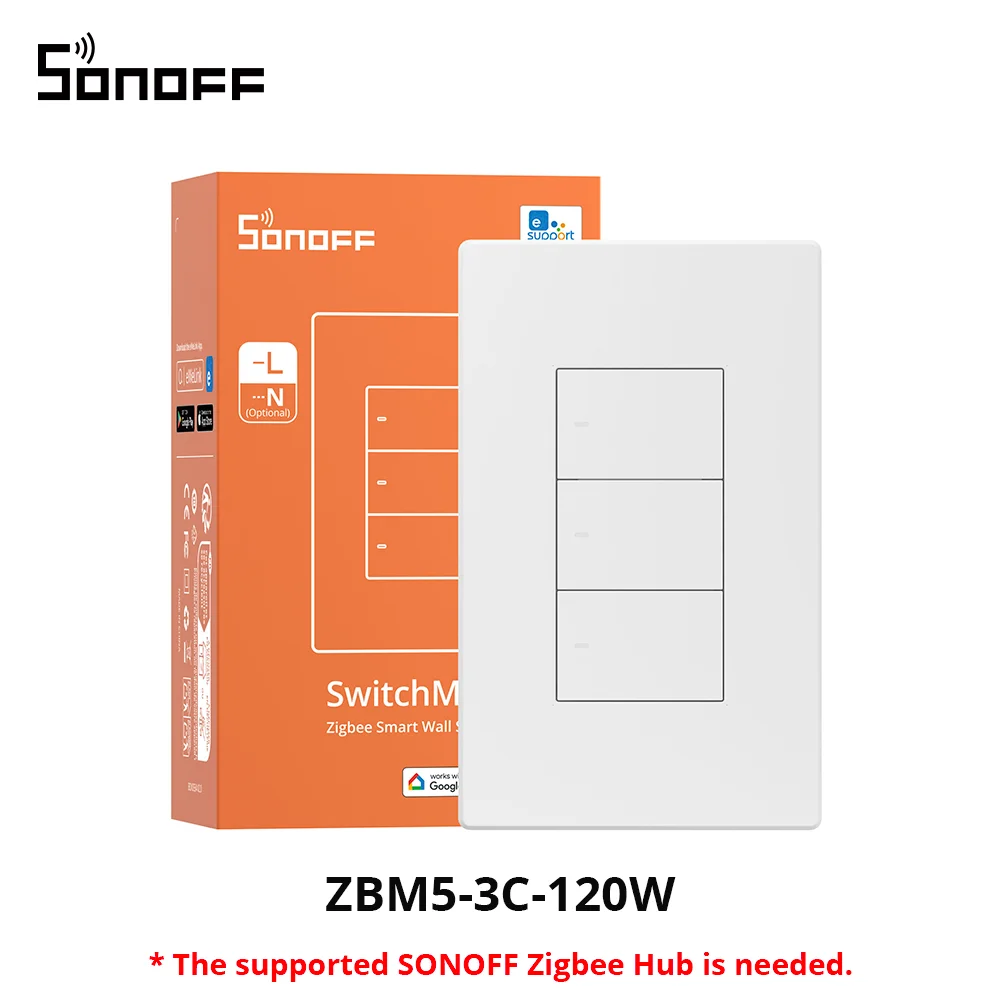 SONOFF ZBM5 SwitchMan Zigbee slimme wandschakelaar ondersteunt geen neutrale en neutrale draad los te maken relaismodus Werkt met Home Assistant