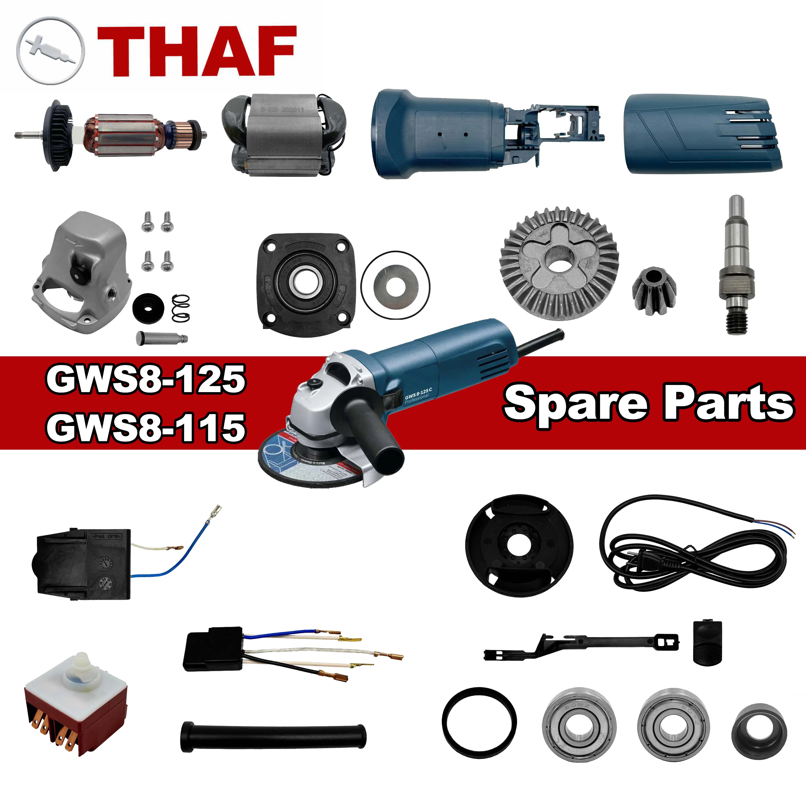 Replacement Spare Parts Power Tool Part Accessories For BOSCH Angle Grinder GWS8-125 GWS8-115 GWS 8-125 GWS 8-115