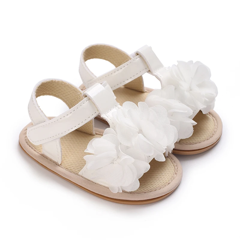 0-18 months summer baby girl sandals fashionable white princess baby shoes non slip comfortable casual walking shoes