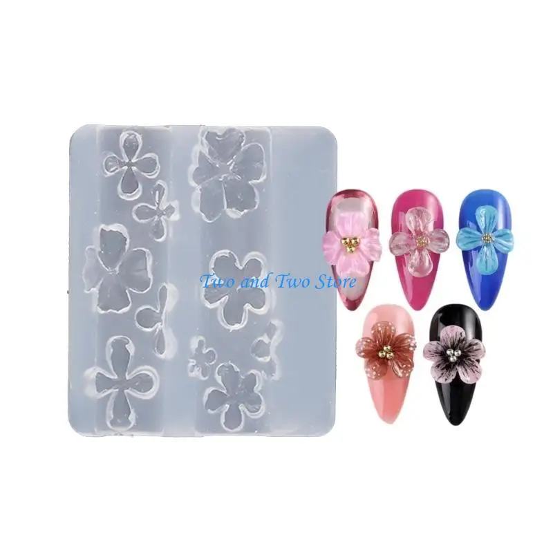 HX6F Flower Silicone Art Mold Unique Embossed Accessories Mold Jewelry Supplies Practical Embossing Tool