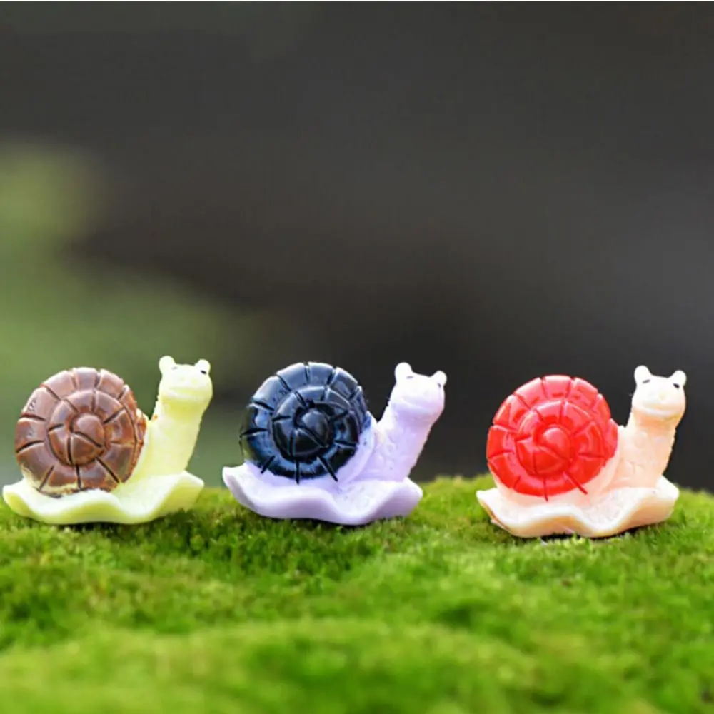 

1Pcs Cute Mini Resin Snail Miniature Figurine Fairy Garden Home Decoration Micro Terrarium Landscape Ornament