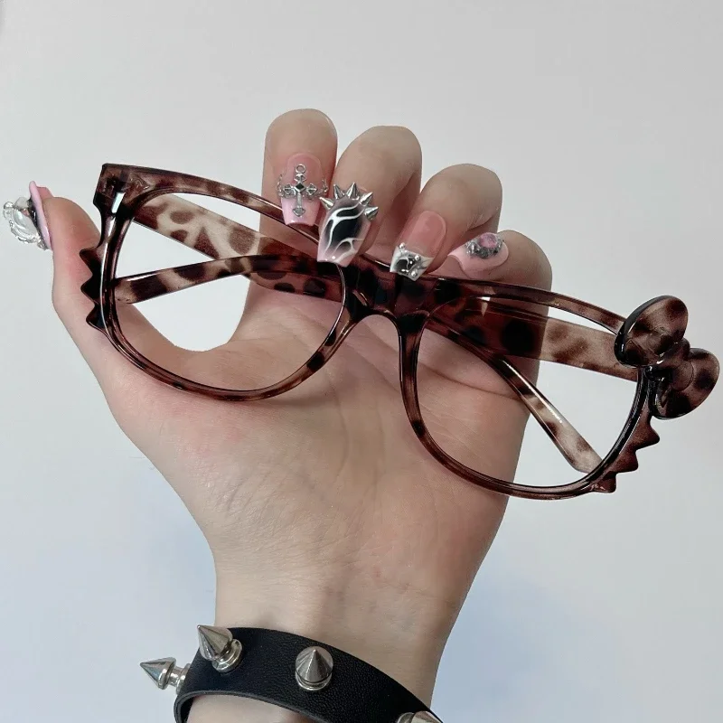 

Korean Fashion Kawaii emo Glasses Frame Women Optical Harajuku Cute Eyeglasses Frames Y2k Glasses Korean Outfits Fake Glasses