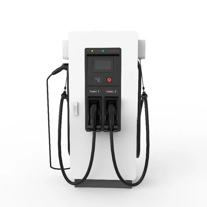 60KW DC Fast EV Charging Station Commercial CCS2+GBT Type New OCPP1.6 Communication 380VAC Input 24 Months Warranty Customized