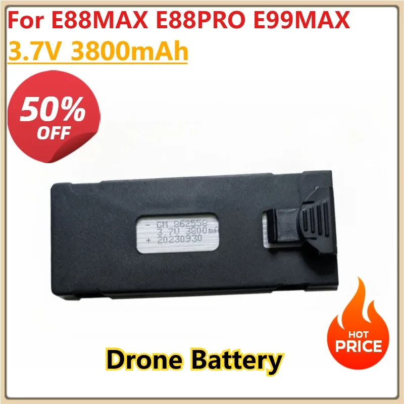 

Replacement Digital Battery 3.7V 3800mAh Modular Lithium Batteries for E88MAX E88PRO E99MAX E525 P1 P3 Folding Drones