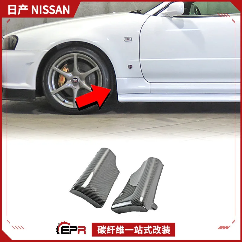 

Подходит для Nissan SKYLINE GTR34, модифицированная оригинальная нижняя крышка переднего клапана из углеродного волокна, угол обертывания боковой юбки