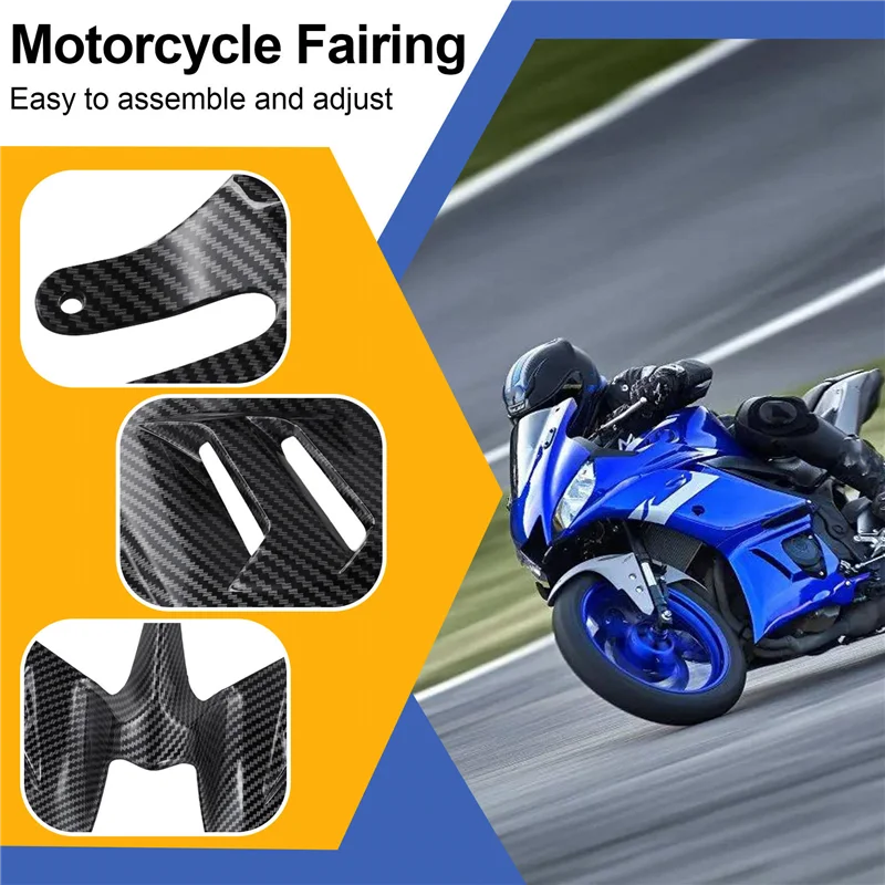

BT-Motorcycle Fairing Aerodynamic Winglets Front Cover Wind Wing For Yamaha YZF R3 R25 2015-2018