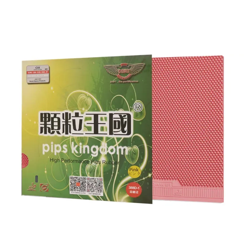 Dawei Pimples Kingdom 388D-1 Gekleurd Tafeltennisrubber Lange Pips Uit Groen Roze Paars ITTF Goedgekeurd Rubber OX Kleurrijk