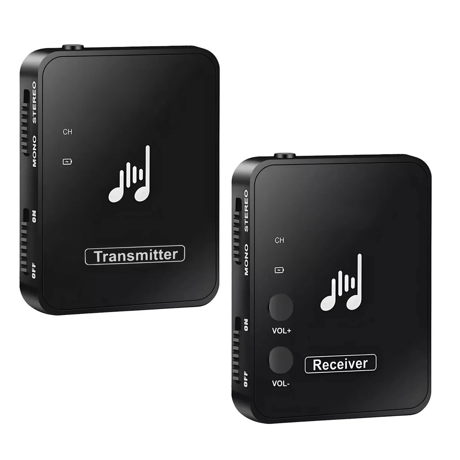 

Wireless In Ear Monitor System Low Latency Black Ear Monitors Transmitter Receiver Multi Device Connection Long Life