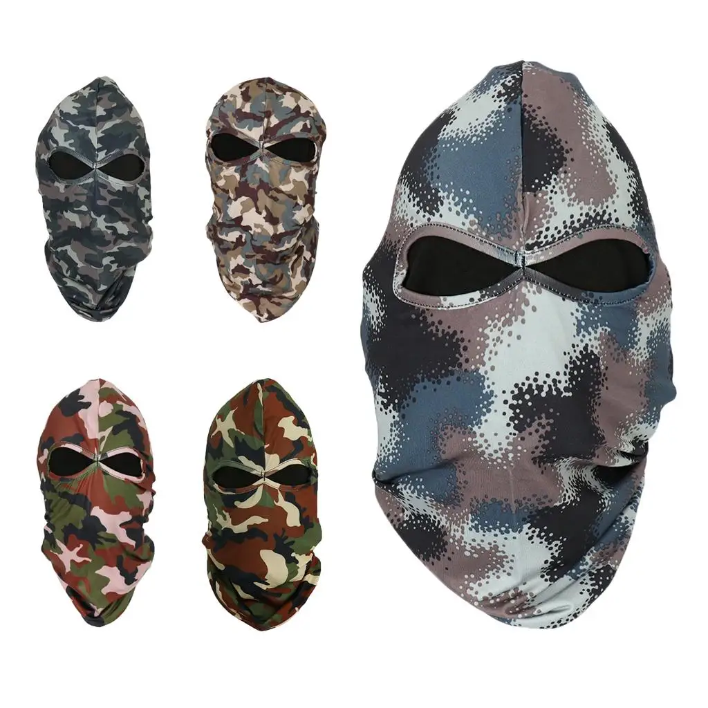 Winter Face Mask Camo Spandex Full Face Protection Quick Dry Balaclava Hat for Outdoor Snowboarding
