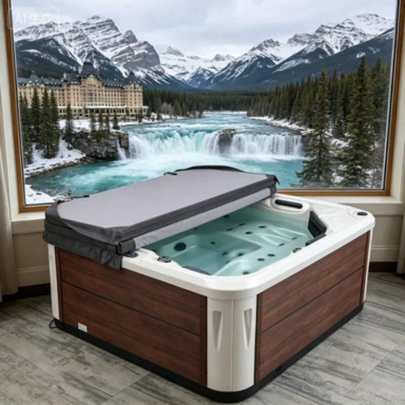 5 Adults Spa Whirlpool Jacuzzi Massage Bathtub Hydrotherapy Acrylic Balboa Gecko SpaNet 140 Jets Outdoor Hot Tub