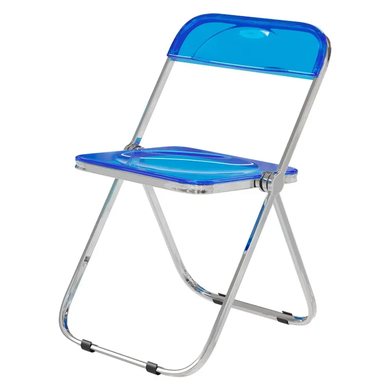 Home Furniture Transparent Folding Chair Acrylic Fashion Crystal Dining Chair Light Luxury Back Stool Ins Net Red Photo Chair Ma