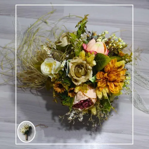 İlterland Groom Boutonniere & Bridal Bouquet Bride Flower