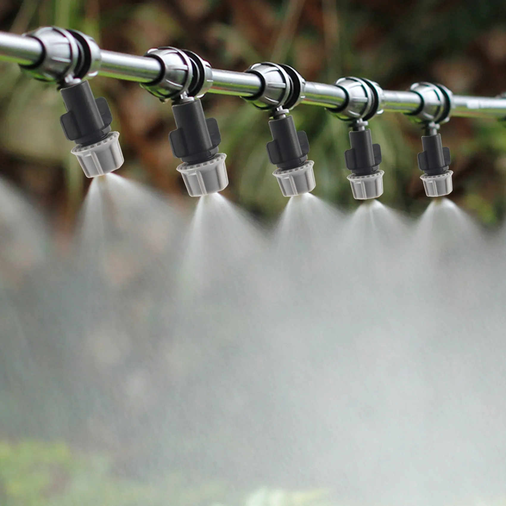COFA 100Pcs(50 Pairs)Garden Irrigation Kit Adjustable Atomization Dripper Atomization Connection Tee Joint Water Irrigation Drip