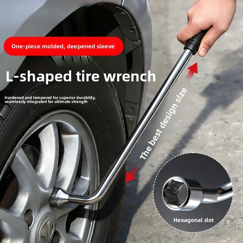 Telescopic Car Tire Wrench, Extended Labor-Saving Socket Wrench for Tire Removal