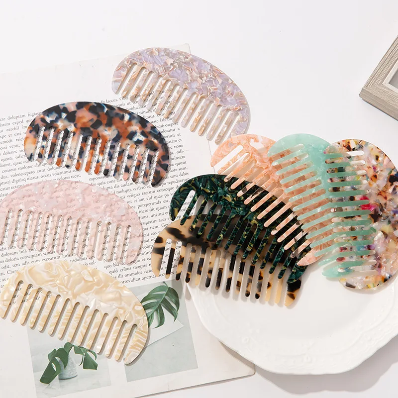 Acetate Hair Combs Anti-static Massage Hair Brush Hairdressing Colorful Hairdress Salon Styling Tool Travel Accessories