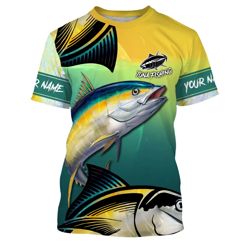 Summer 3D Fish Print T Shirt For Men Outdoor Go Fishing Clothes Casual O-neck Pullover Harajuku Tops Oversized Short Sleeve Tees