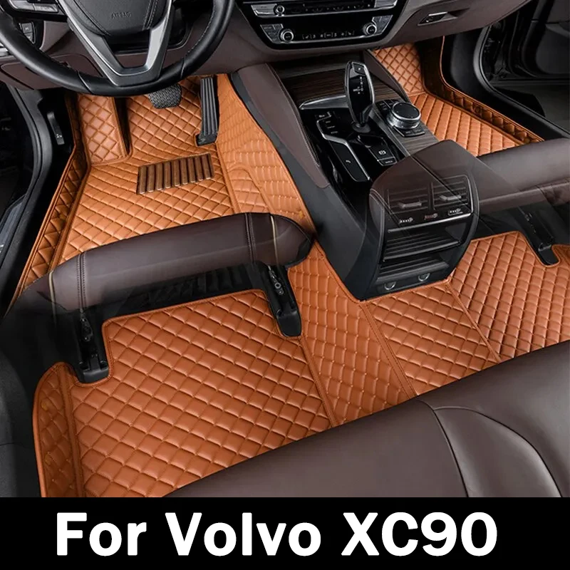 Car Floor Mat For Volvo XC90 MK1 2002~2014 7seat Dirt-resistant Leather Mat Cubre Pisos Para Autos Car Accessories Interior Part