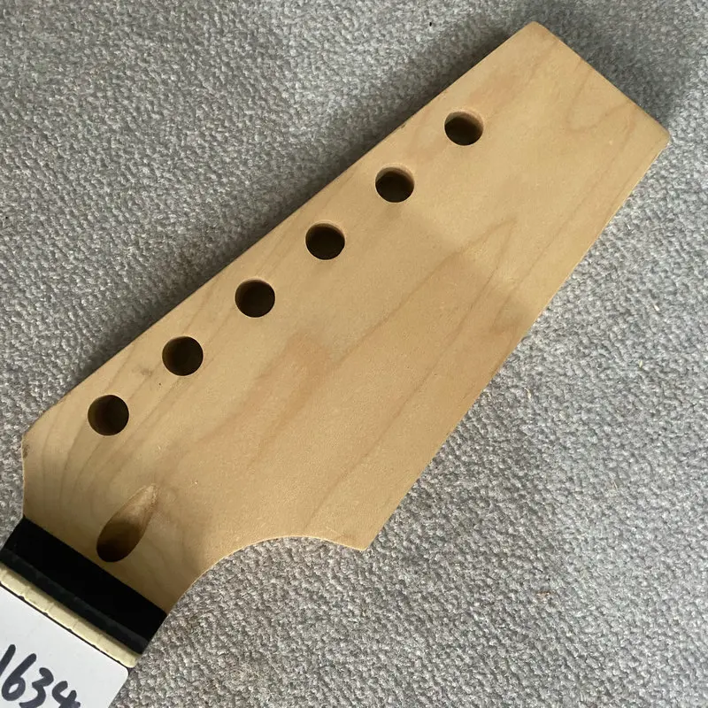 jN634 Unfinished Uncut Headstock 6 Strings ST Electric Guitar Neck 22 Frets Maple + Rosewood Right Hand DIY & Replace Parts