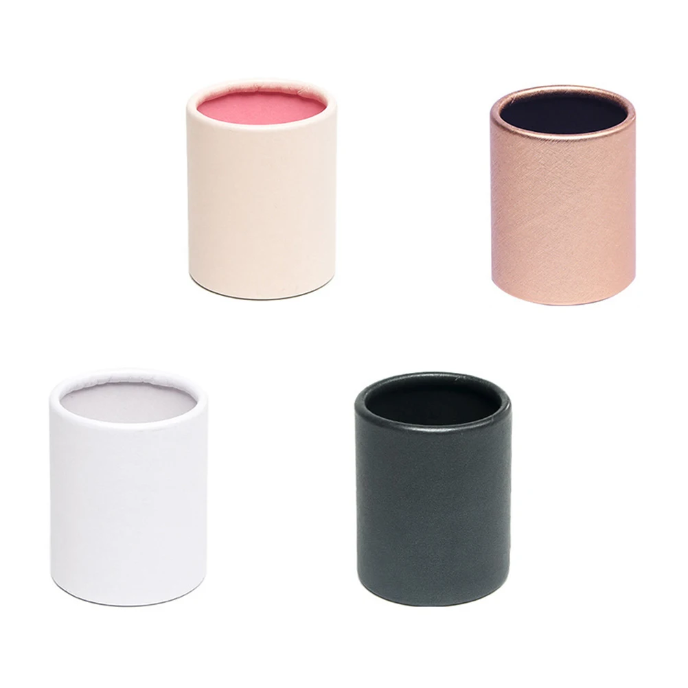 

4 Pcs Mini Hug Buckets Pink Black Cardboard Boxes for Gifts Home Decor Round Bouquet Cases Flower Packaging