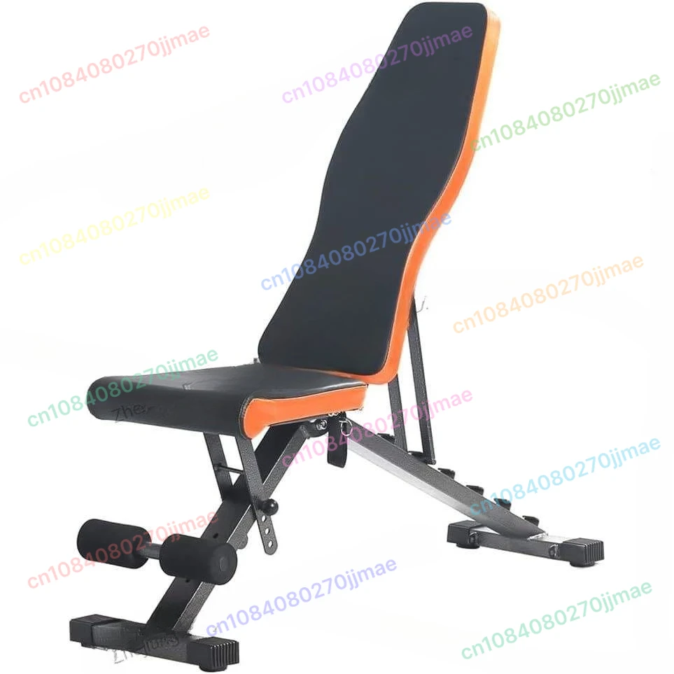 

Folding dumbbell stool Supine board Household dumbbell stool Supine sit-up aid Abdominal device Free installation